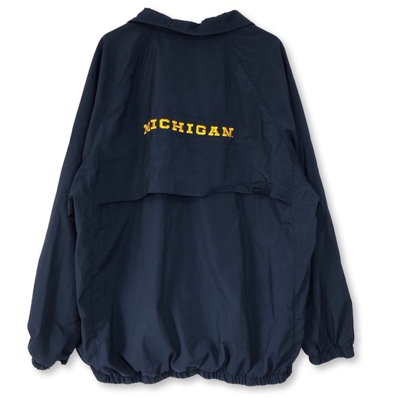 Nike Vintage Navy Michigan Embroidered Zip Jacket 3XL - Picture 2 of 16
